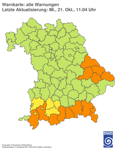 Aktuelle Wetterwarnungen für  Hannover