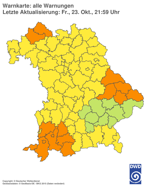 Aktuelle Wetterwarnungen für  Hannover