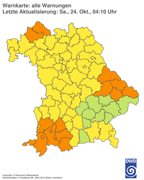 Aktuelle Wetterwarnungen für  Hannover