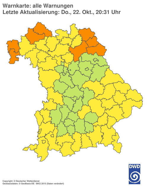 Aktuelle Wetterwarnungen für  Hannover