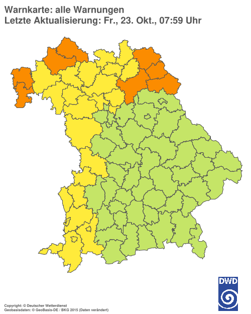 Aktuelle Wetterwarnungen für  Hannover