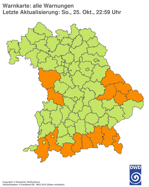 Aktuelle Wetterwarnungen für  Hannover