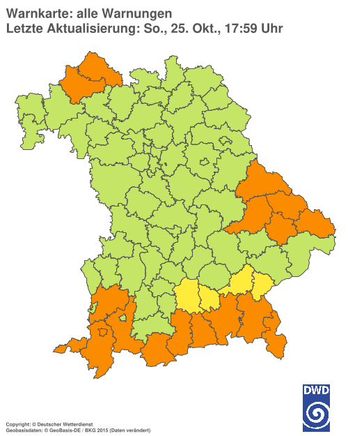 Aktuelle Wetterwarnungen für  Hannover