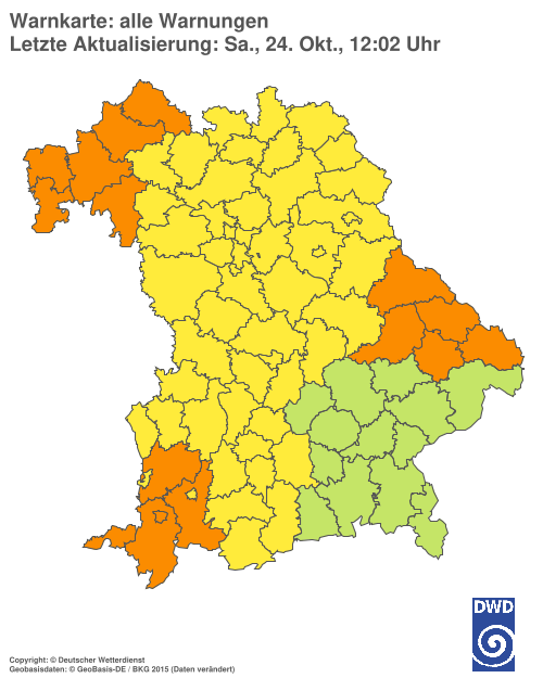 Aktuelle Wetterwarnungen für  Hannover