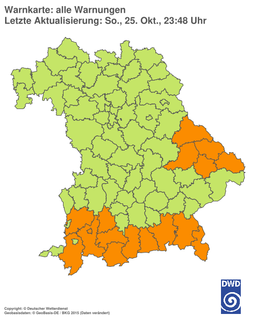 Aktuelle Wetterwarnungen für  Hannover